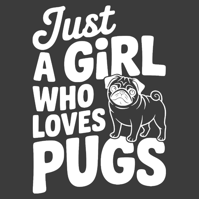 Nur ein Mädchen, das Möpse liebt