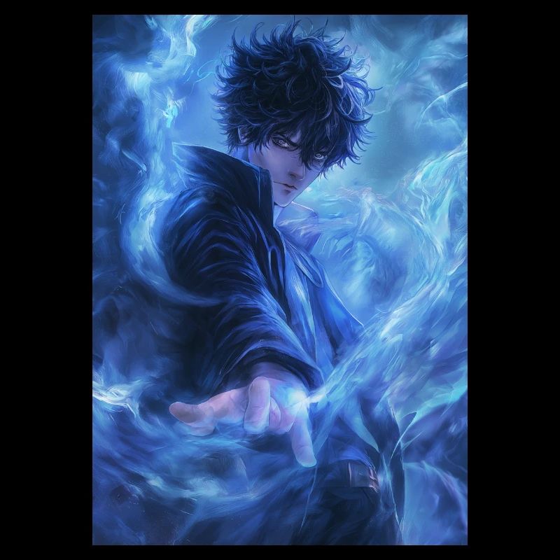 Fantasy Azurblaue Flamme
