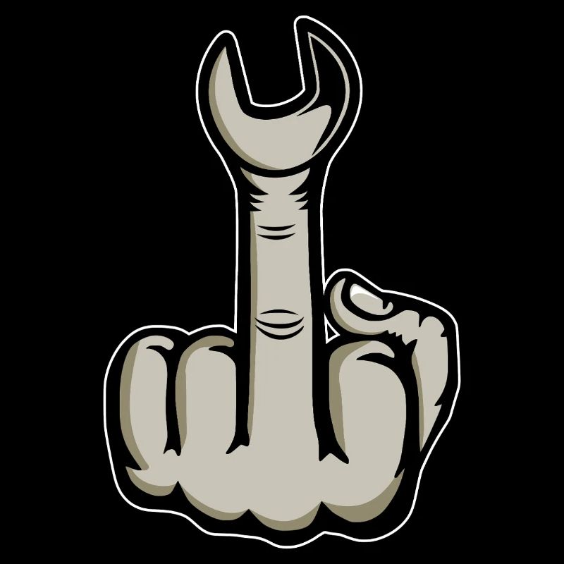 Mittelfinger Stingerfinger Schraubschlüssel