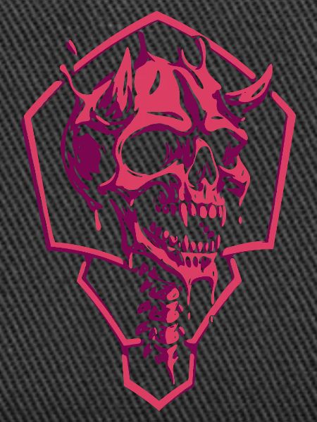 Geometric Pink Skull