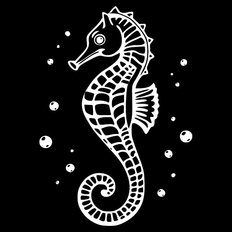 Idée cadeau hippocampe blanc pour les nageurs