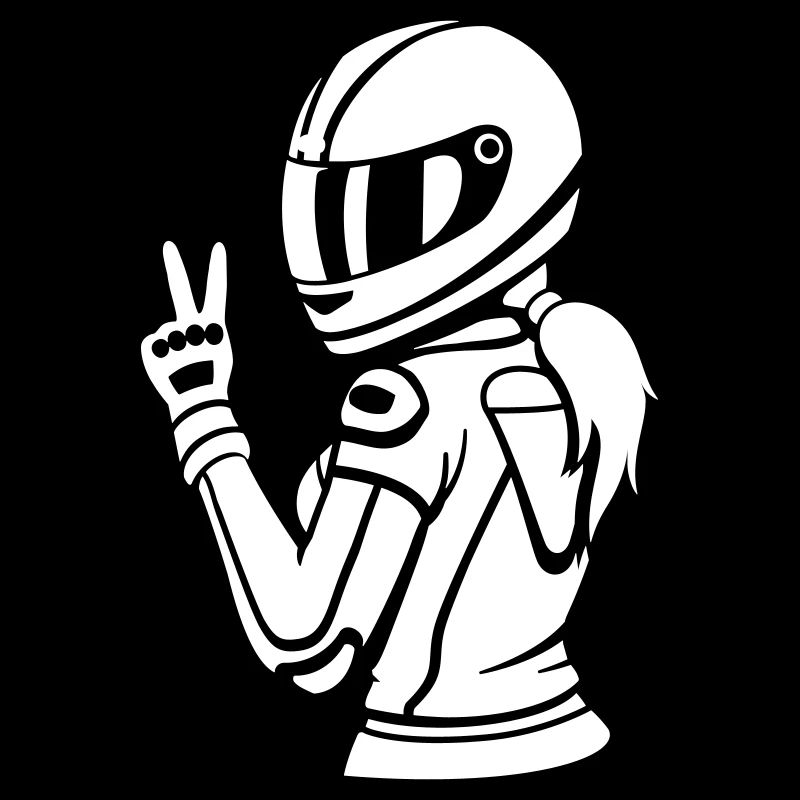 Biker Girl + optional Dein Text (Farbe änderbar)