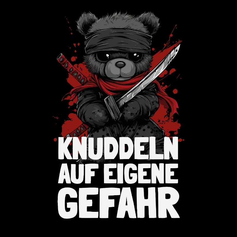 Un Teddy Ninja avec une phrase espiègle