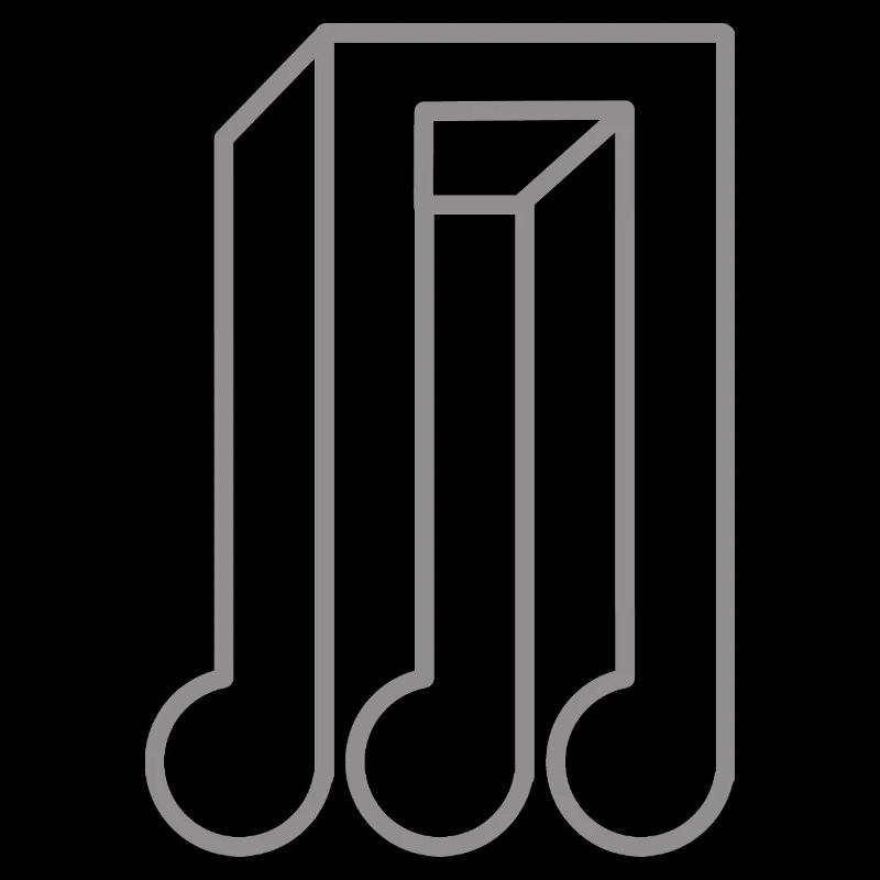 Geometrische Note 3D Illusion optische Täuschung 