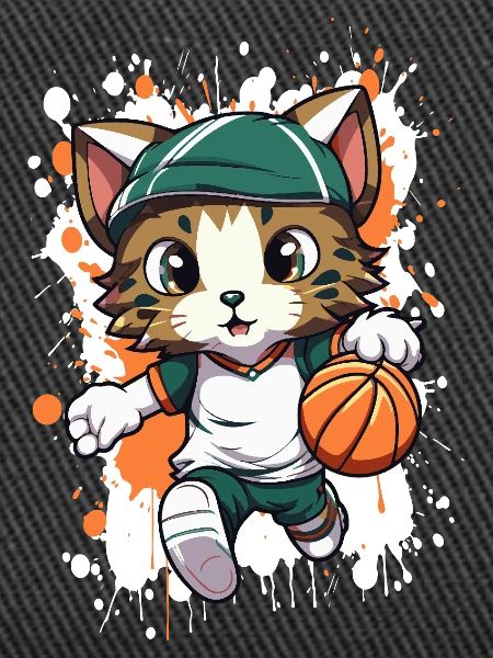 Basketball-Katzen-Maskottchen