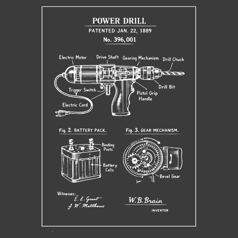 Esquisse du plan de la perceuse mécanique