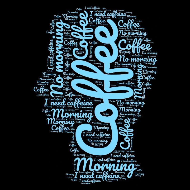 Morgenkaffee in Buchstaben