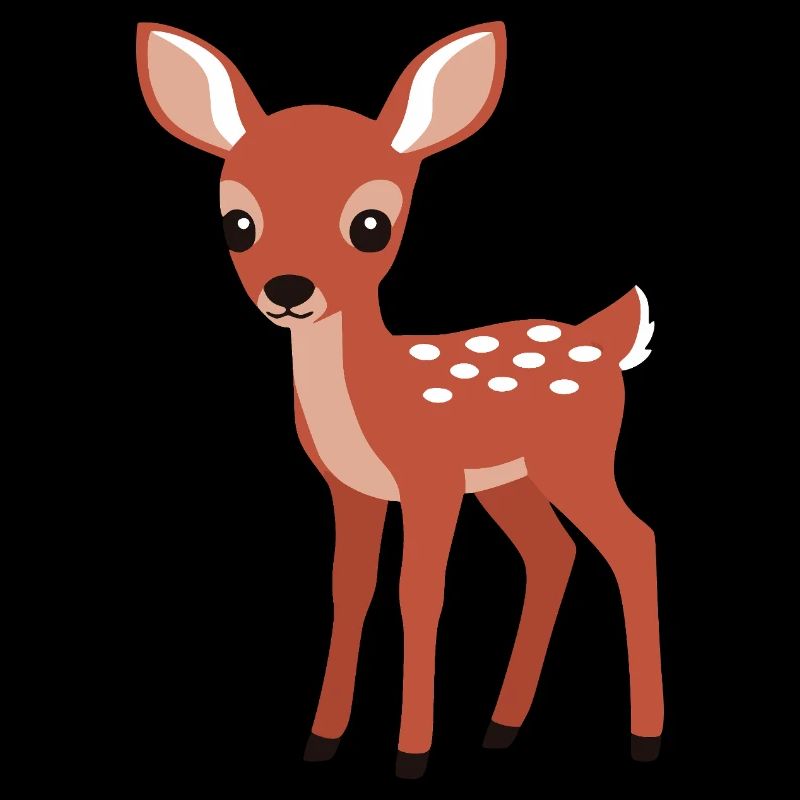 Cute curious fawn minimalist style