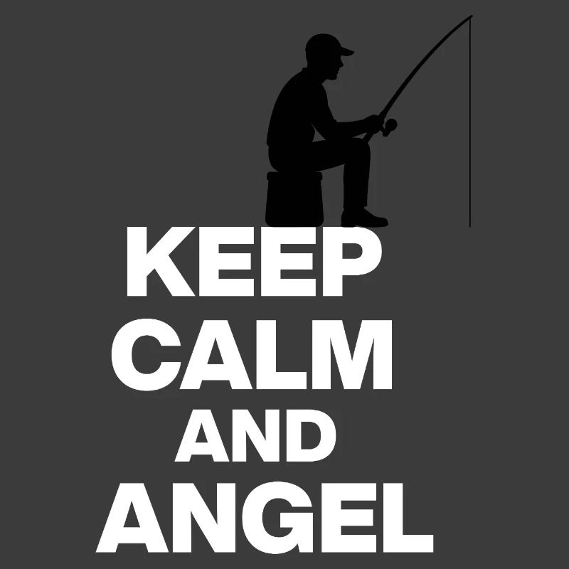 KEEP CALM AND ANGLING! ANGLER REST white