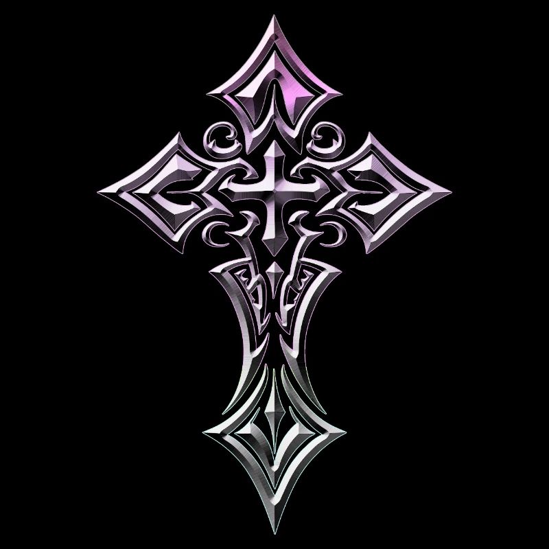Iridescent Gothic Cross
