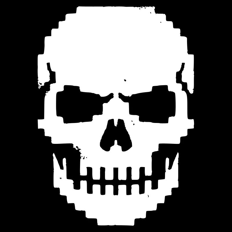 Pixel Schädel Kiefer 8-Bit