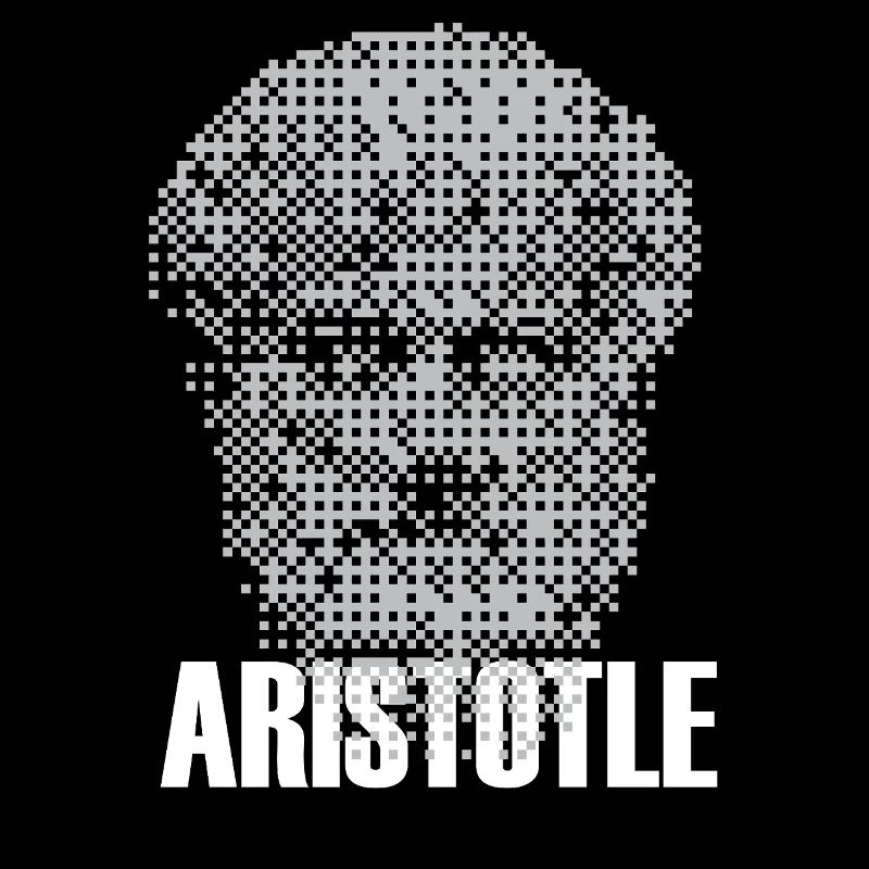Pixel Aristotle Head Mosaic