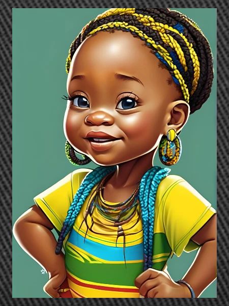 Buntes Afro-Mädchen