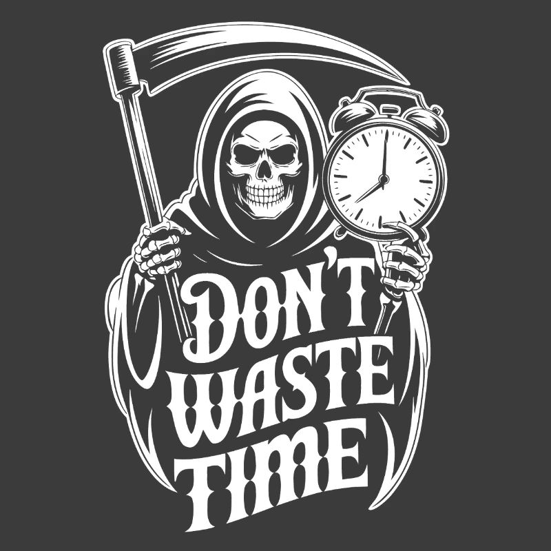 Grim Reaper Clock – Don't Waste Time Motif