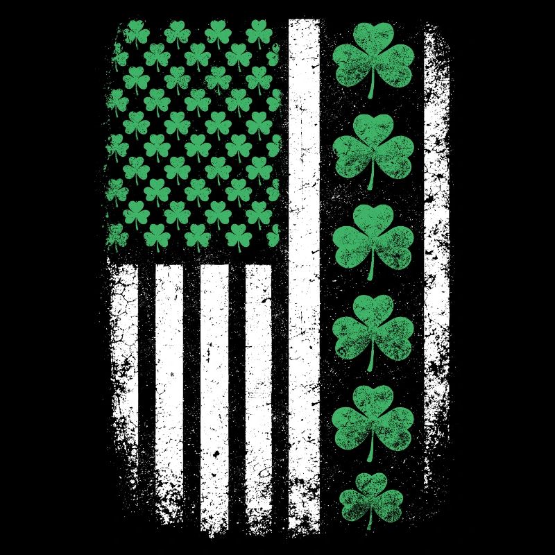 St Patrick Shamrock USA-Flagge