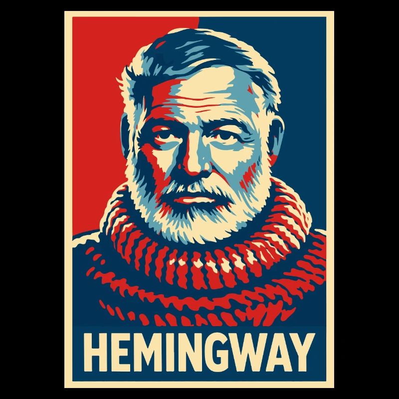 Hemingway Pop-Art-Porträt