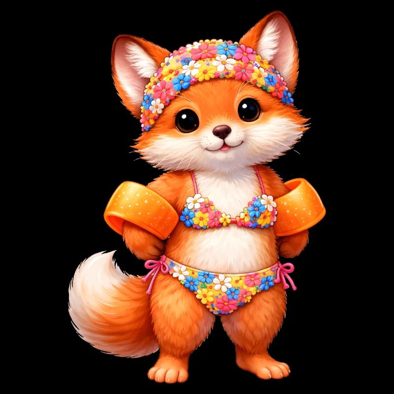 Süßer Fuchs im Sommeroutfit 