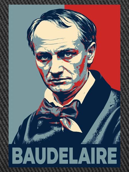 Baudelaire Pop-Art-Porträt