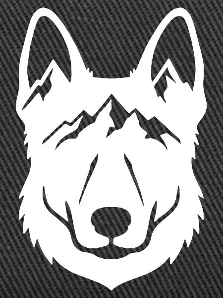 Mountain Wolf Line Art