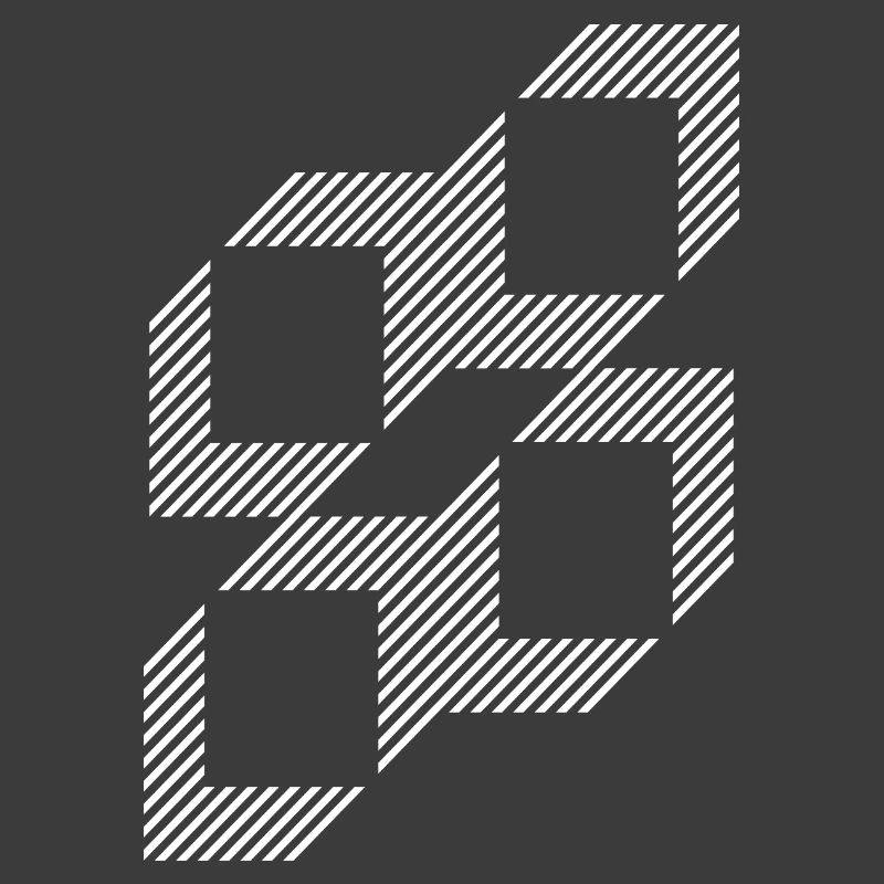 Geometric Stripe Squares Grid