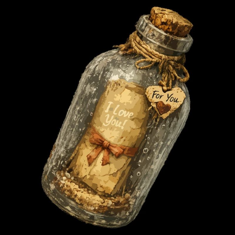 Message vintage dans une bouteille