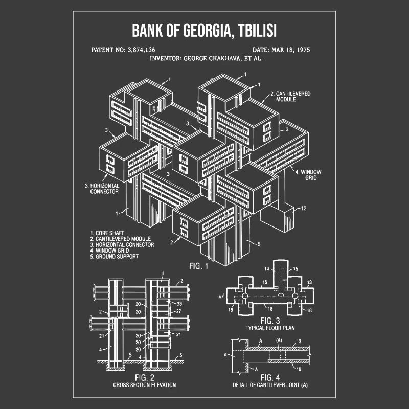 Conception du plan de la Banque de Géorgie à Tbilissi