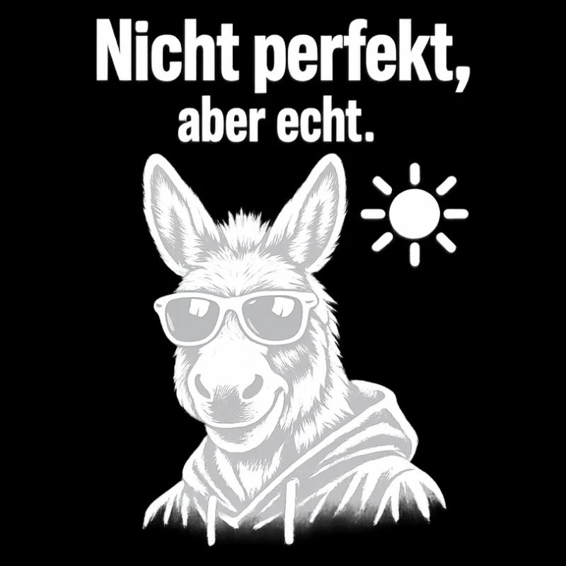 Nicht perfekt, aber echt.“ (Esel + Sonne)