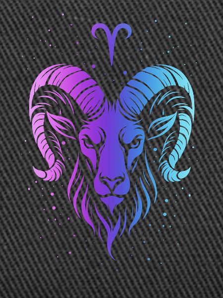 Bunter Aries Tierkreis