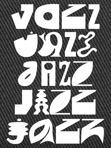 Jazz-Typografie-Burst