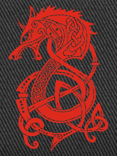 Wikinger-Wolfsdrache (Rot)