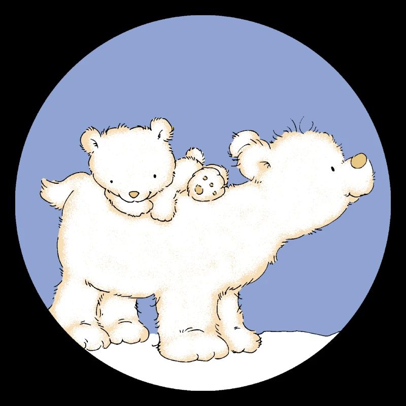 Baby Polar Bear with Dad