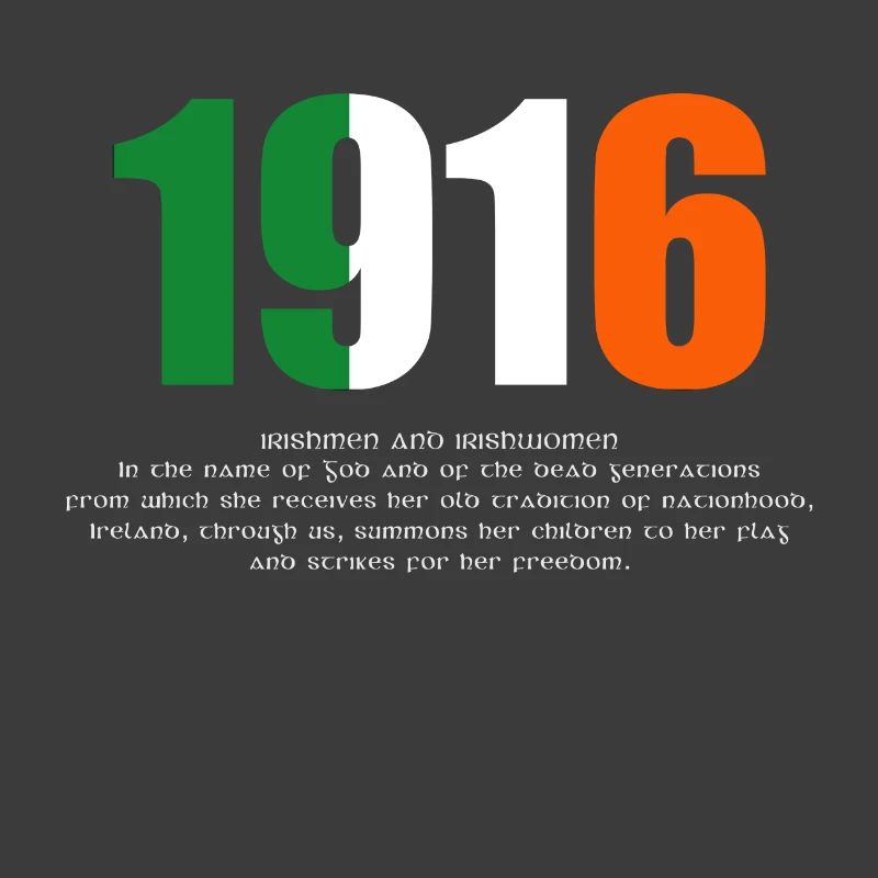1916 Easter Rising and Proclamation Omens Long-sle