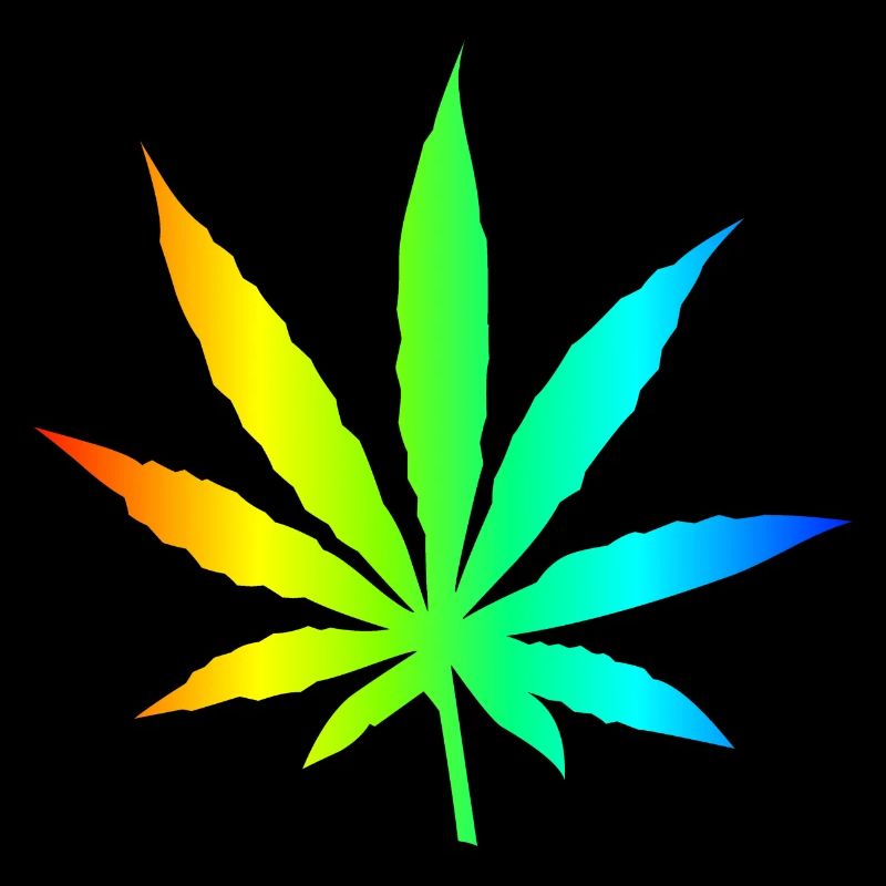Marihuana-Blatt-Regenbogen