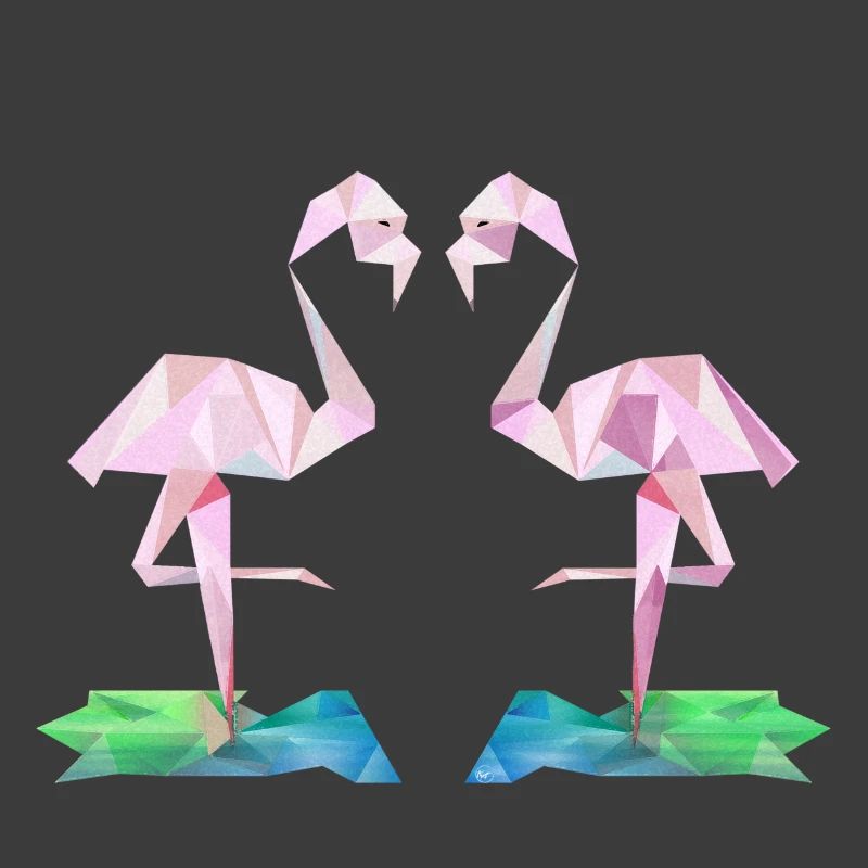 Flamingo low-poly