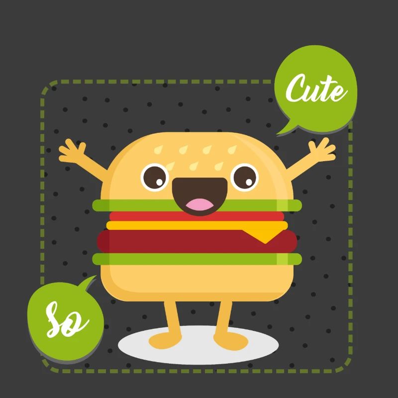 cute hamburger