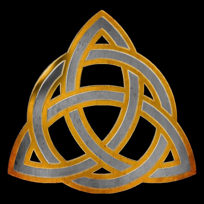 CELTIC KNOT 3 - antique silver gold