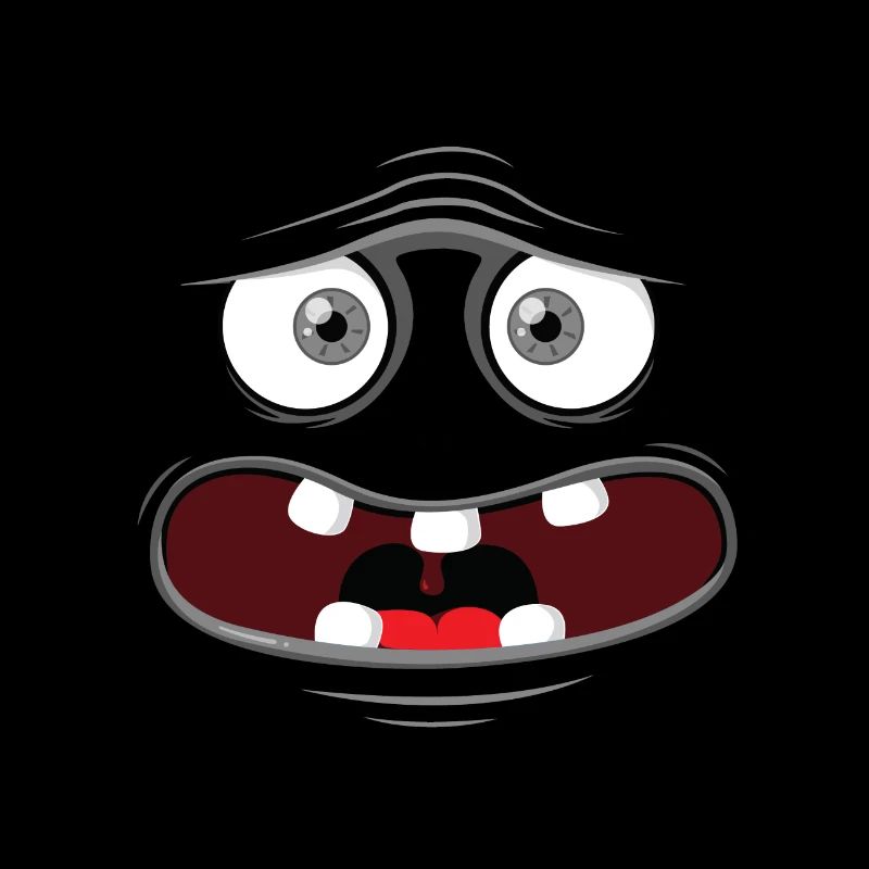 Monster Face - Grey