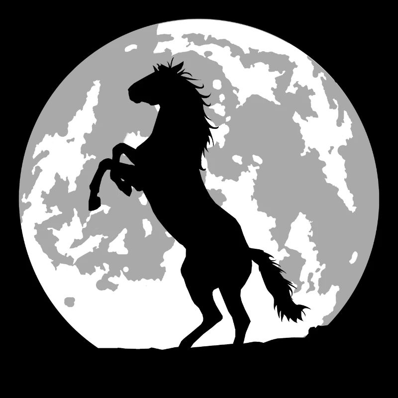 Pferd Vollmond