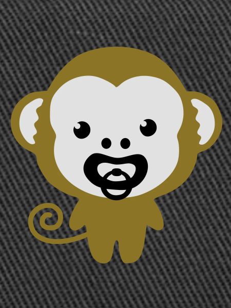 monkey with soother