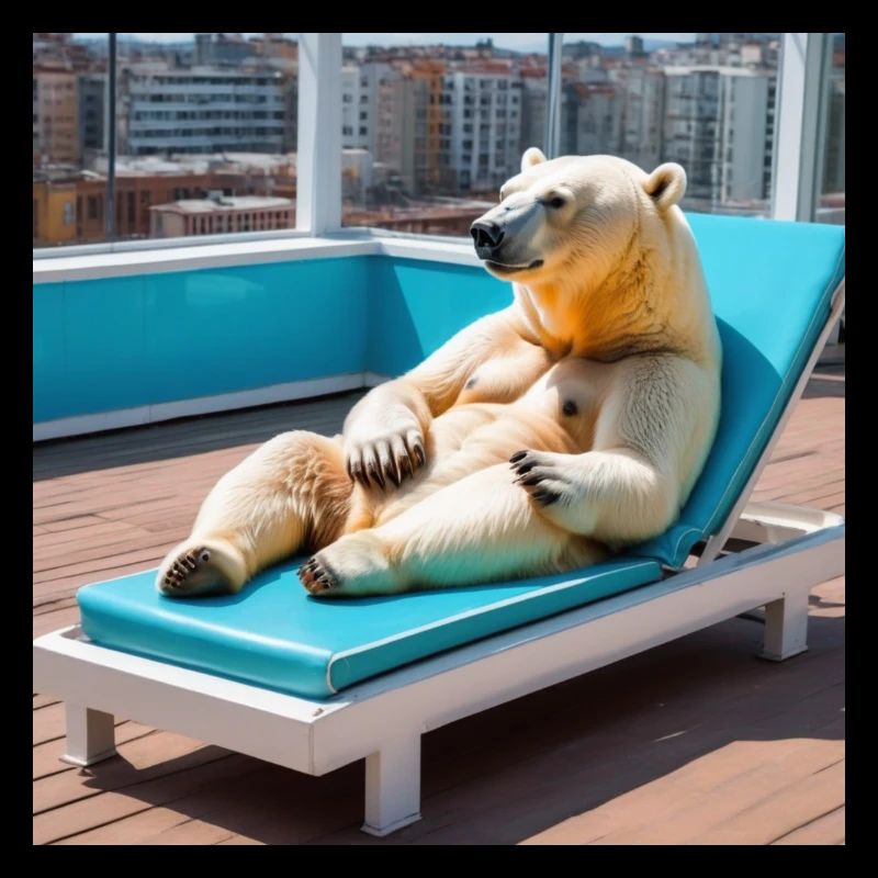 Polar bear without stress