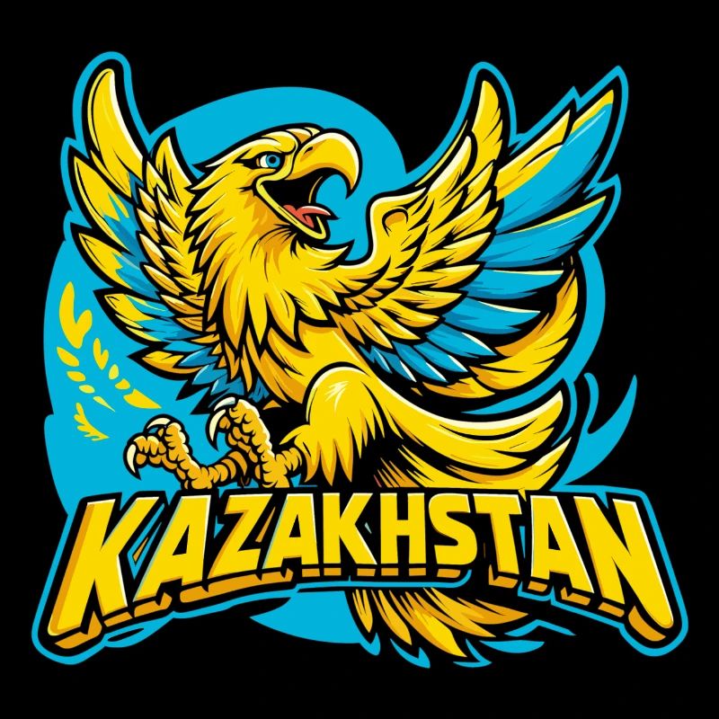 Kasachstan Adler Wappen Emblem Flagge Geschenk