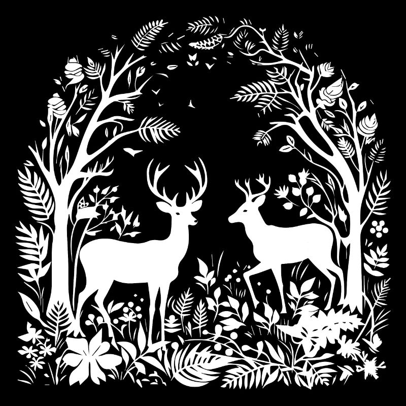Forêt de cerfs Nature
