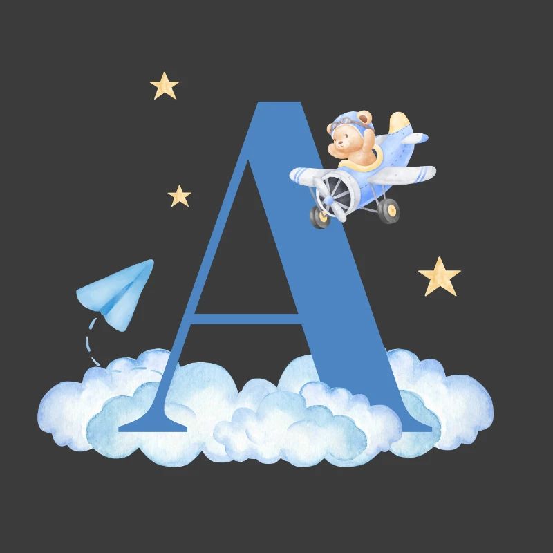 Letter to Blue Clouds Airplane Child