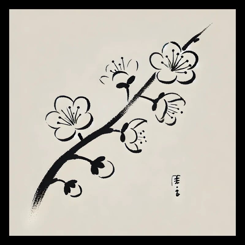 Fleurs de prunier à la japonaise