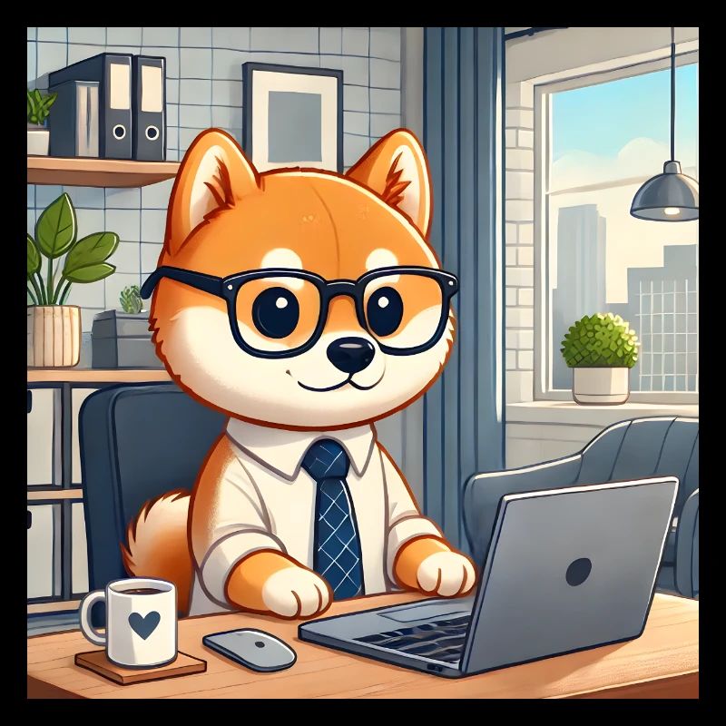 Shiba dad at work