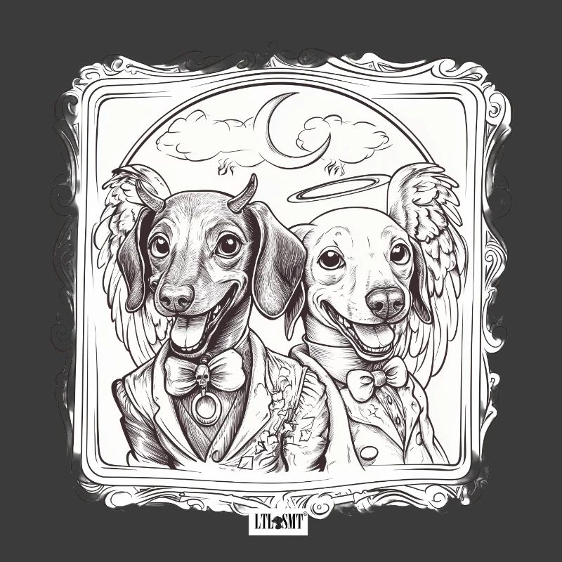 Devil vs. Angel Dachshund