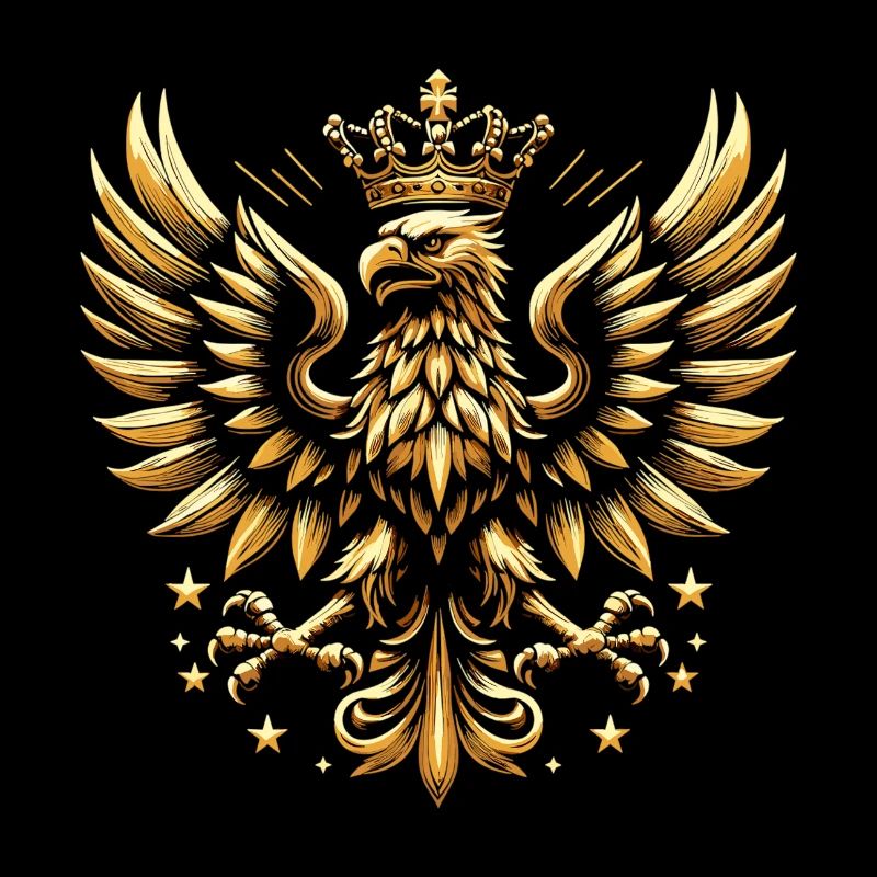 Poland Polska Eagle Gold Epic Flag Gift