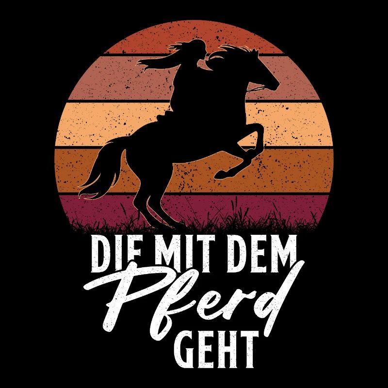Geschenk Pferd Sport Frauen Hobby Spruch Retro
