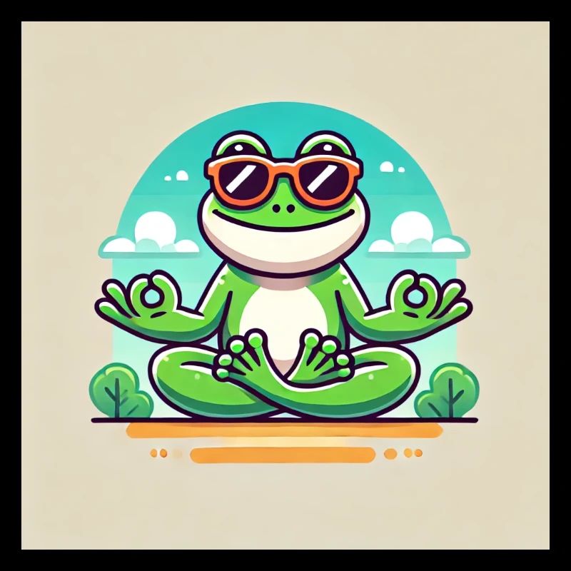 The cool yoga frog – Relaxed in style!