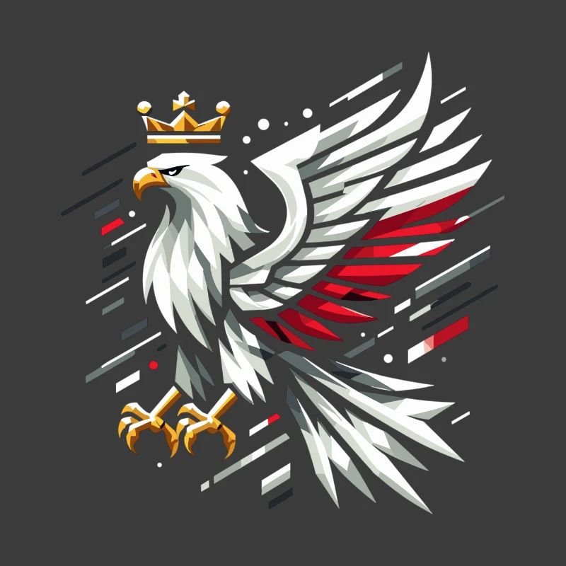 Poland Polska Eagle Flag Flag Geometry Gift